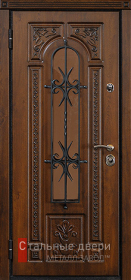Стальная дверь Дверь с ковкой №7 с отделкой МДФ ПВХ