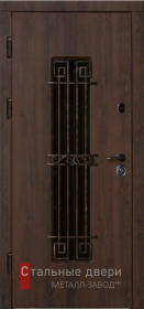 Стальная дверь Дверь с стеклом №4 с отделкой МДФ ПВХ