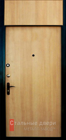 Стальная дверь С фрамугой №22 с отделкой Ламинат