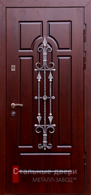Стальная дверь Дверь с ковкой №18 с отделкой МДФ ПВХ