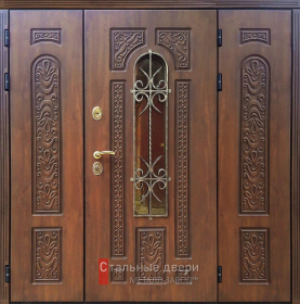 Стальная дверь Парадная дверь №384 с отделкой Массив дуба