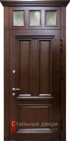Стальная дверь С фрамугой №24 с отделкой МДФ ПВХ